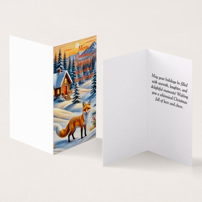 Ein Fuchs und eine gemütliche Hütte (Innenseite und Außenseite)