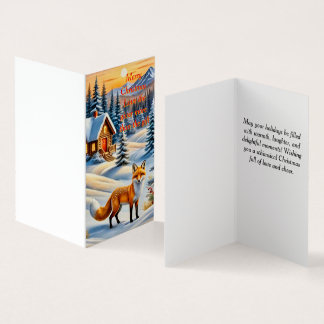 Ein Fuchs und eine gemütliche Hütte