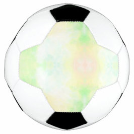 Ein Fußball mit einem pastellfarbenen Tie-Dye-Must