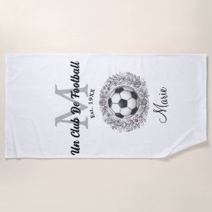 ein Fußballvereinsmonogramm ist, Jahr FIFA Welt Strandtuch