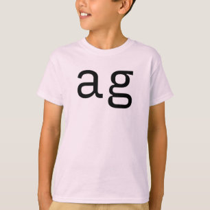Ein G Text T-Shirt - Minimalistische und geheimnis