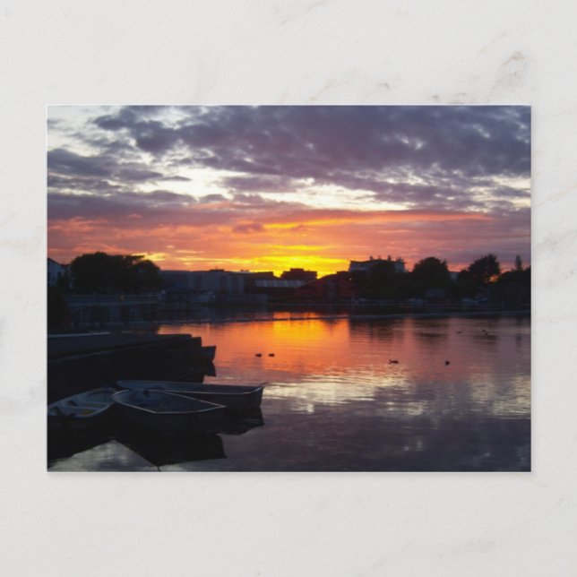 Ein Galway Sunset Postkarte (Vorderseite)