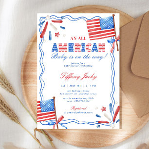 Ein ganz amerikanisches Babysommerfest zum 4. Juli Einladung