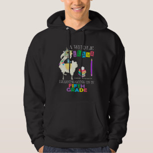 Ein ganzes Lama-Lernen auf der fünften Klasse zurü Hoodie