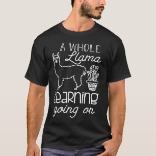 Ein ganzes Lama-Lernen auf Kinderzimmer-Lehrer T-Shirt