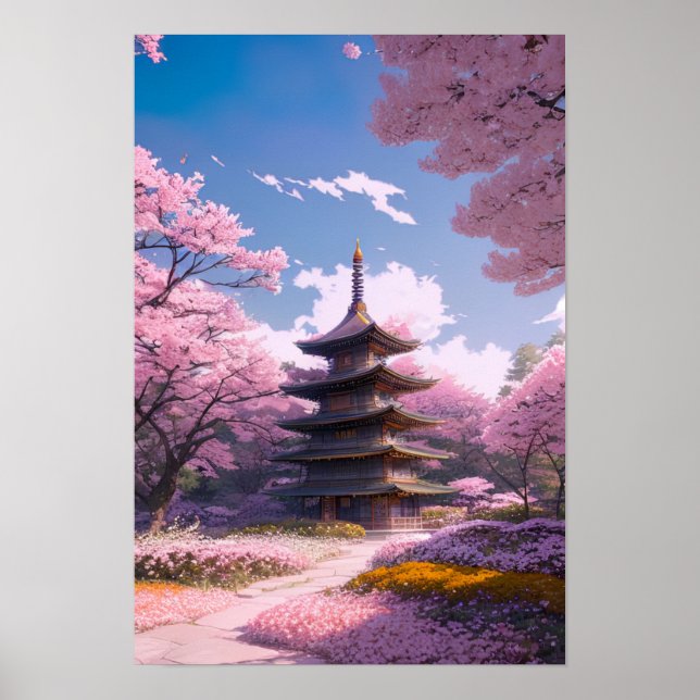 Ein Garten im Springtime Poster (Vorne)