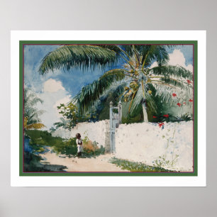 "Ein Garten in Nassau" 1885 durch Winslow Homer Poster