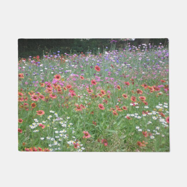 "Ein Garten mit wilden Blume!" Fußmatte (Vorderseite)