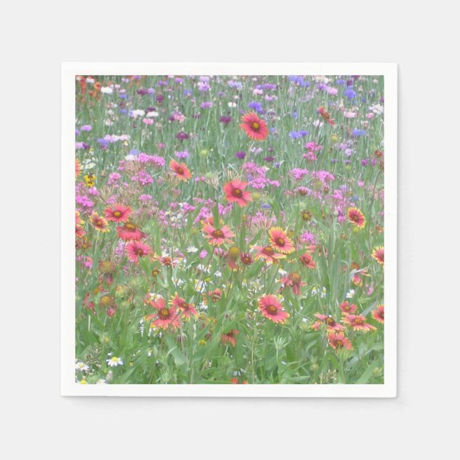 "Ein Garten mit wilden Blume!" Serviette (Vorderseite)