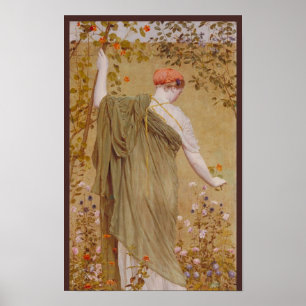 Ein Garten von Albert Joseph Moore, Vintage-Porträ Poster