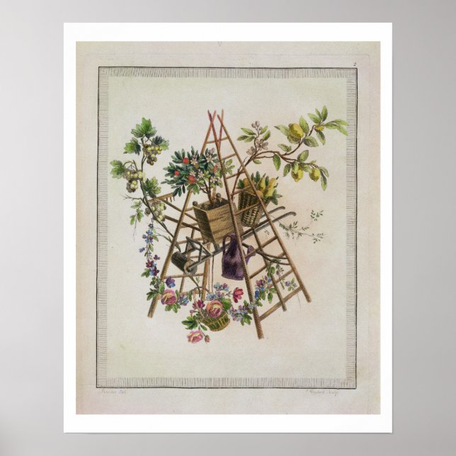 Ein Gartentextil-Design aus "Oeuvre contenant u Poster (Vorne)