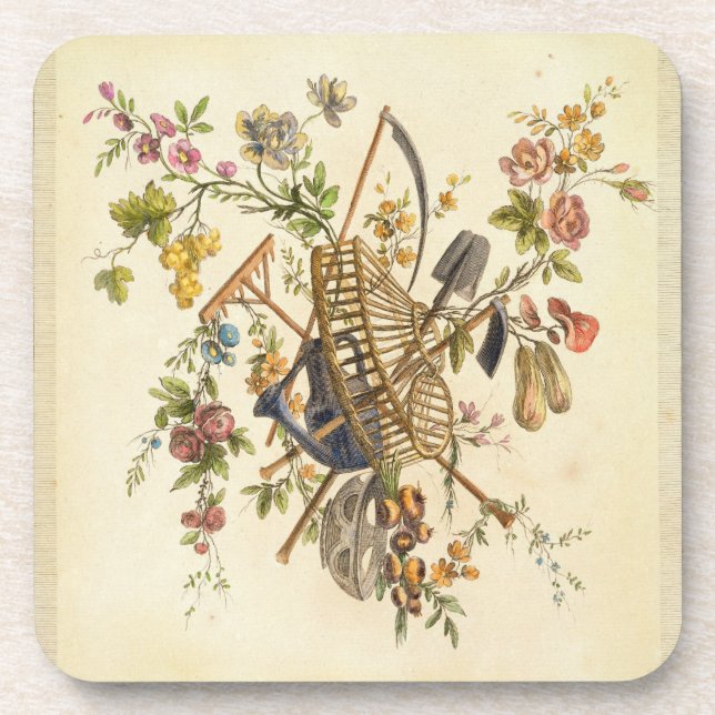 Ein Gartentextilentwurf, von 'contenant UNO des Untersetzer (Vorderseite)