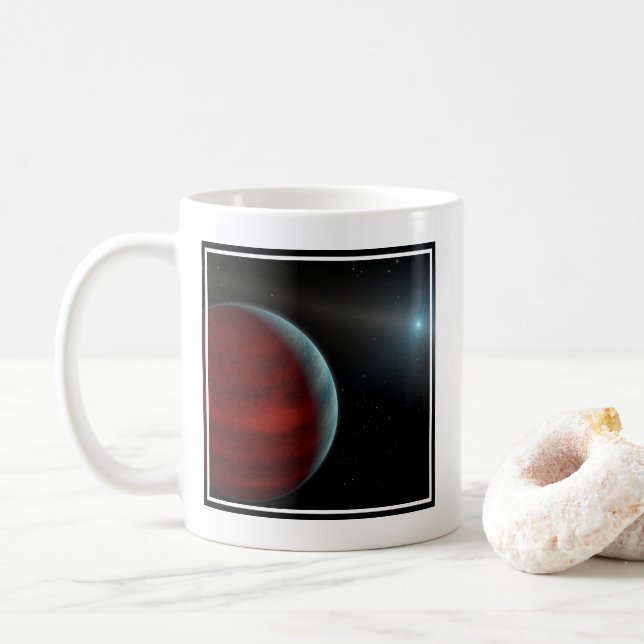 Ein Gasriese um einen weißen Zwergstern herum. Kaffeetasse (Mit Donut)