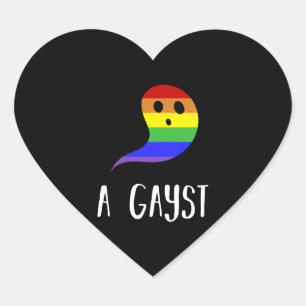 Ein Gayst Gay Pride, Gay Halloween, LGBT Herz-Aufkleber