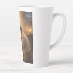 Ein Gebet auf Knien mit Jesus Milchtasse