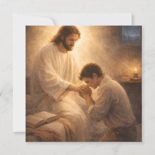 Ein Gebet auf Knien mit Jesus Save The Date