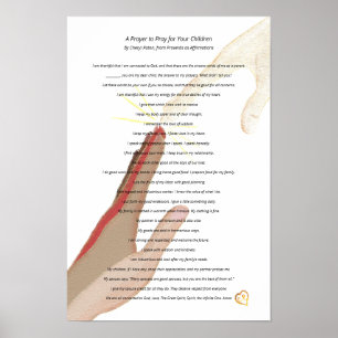 Ein Gebet, das Sie für Ihre Kinder sprechen können Poster