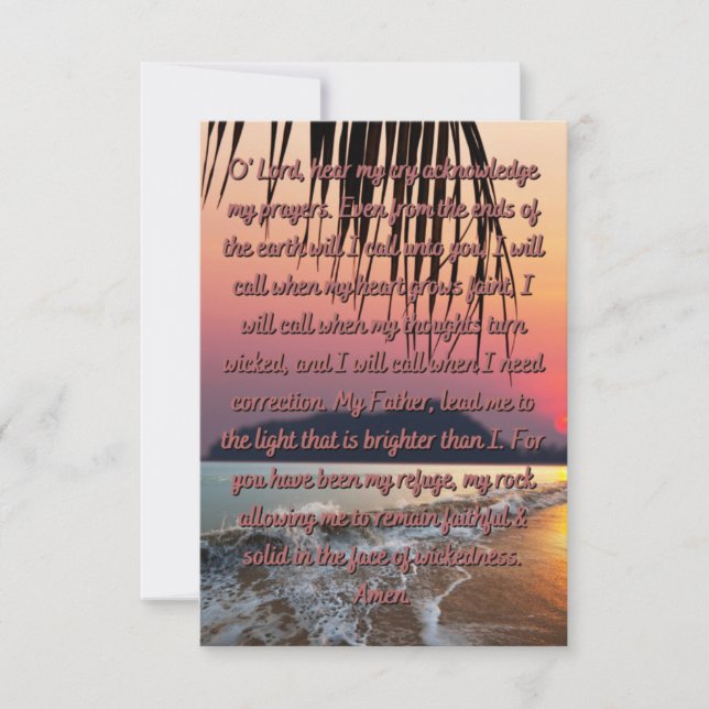 Ein Gebet für das Leben in Faith Flat Grußkarte Karte (Vorderseite)