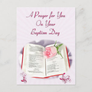 Ein Gebet für eine Taufe Postkarte