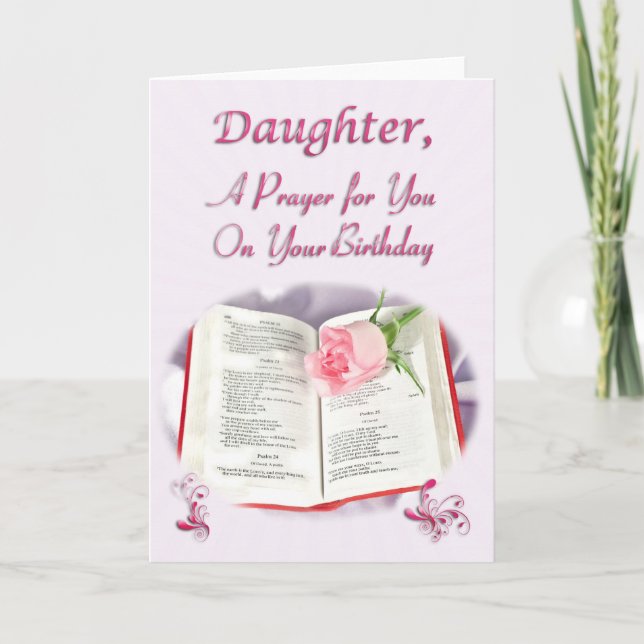 Ein Gebet für eine Tochter am Geburtstag Karte (Vorderseite)