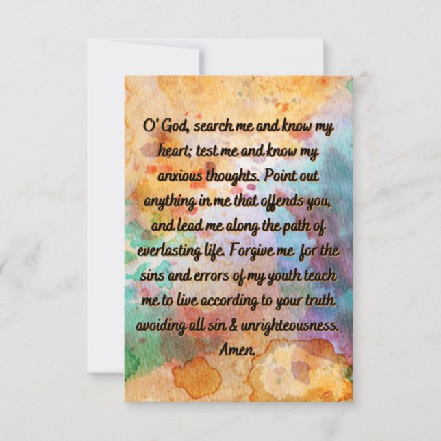 Ein Gebet für Gerechtigkeit 2 flache Grußkarte Karte (Vorderseite)