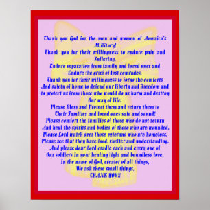 Ein Gebet für unsere Soldaten Poster