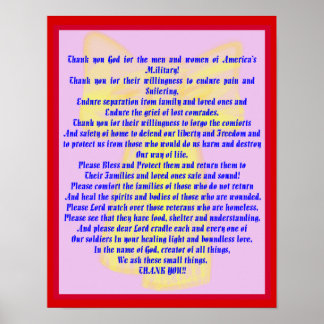 Ein Gebet für unsere Soldaten Poster