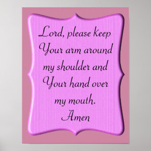 Ein Gebet - Kunstposter Poster