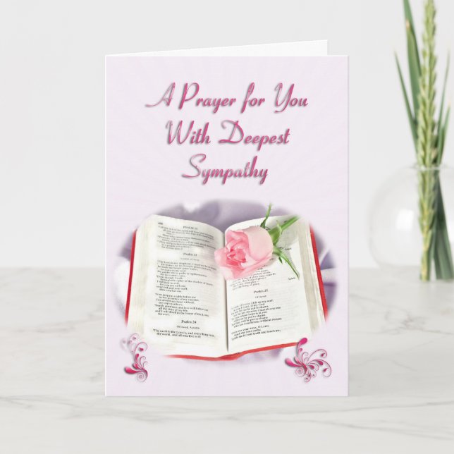 Ein Gebet mit tiefstem Beileid Karte (Vorderseite)