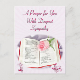 Ein Gebet mit tiefstem Beileid Postkarte
