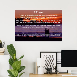 Ein Gebet-Paar Silhouette Poster