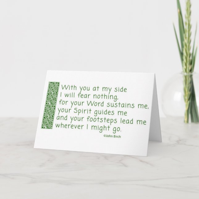 Ein Gebet von Thankfulness Dankeskarte (Vorderseite)