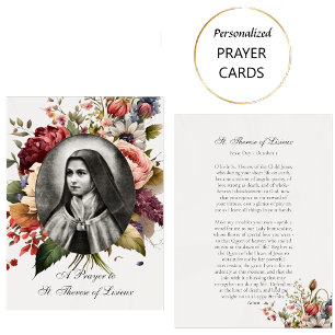 Ein Gebet zur Heiligen Therese der Lisieux Katholi Platzkarte