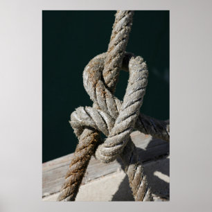 Ein gebundener Knoten auf einer Anlegestelle Poster
