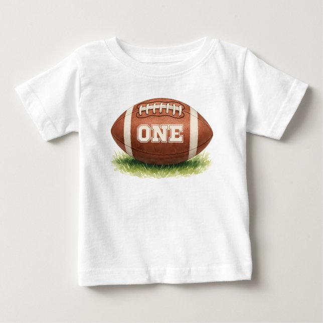 Ein Geburtstag, American Football Themed Baby T-shirt (Vorderseite)