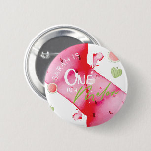 Ein Geburtstag in einem Melon Personalisiert Button