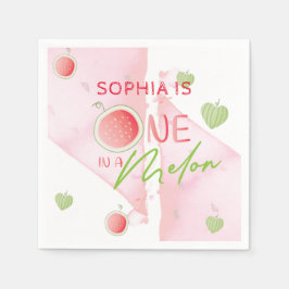 Ein Geburtstag in einem Melon Personalisiert Serviette