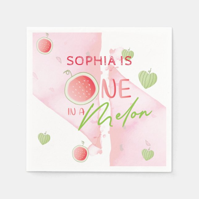 Ein Geburtstag in einem Melon Personalisiert Serviette (Vorderseite)