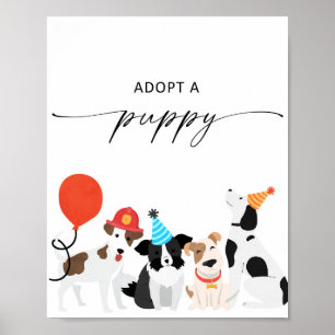 Ein Geburtsurkunde von Welpen adoptiert Adoption Poster