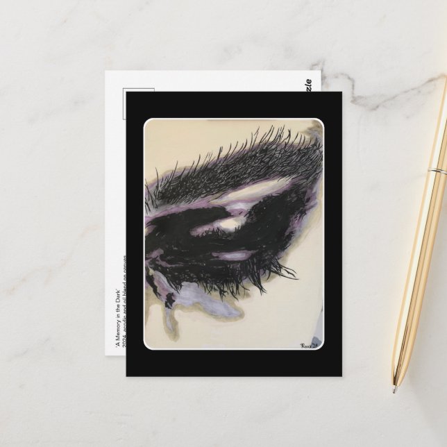 'Ein Gedächtnis in Dunkelheit' Gemälde auf einem Postkarte (Vorderseite/Rückseite Beispiel)