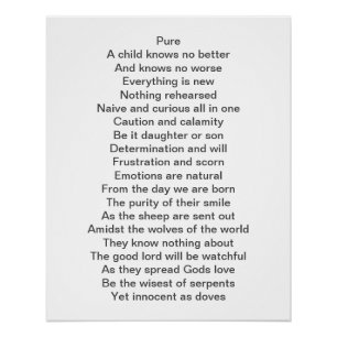 Ein Gedicht über die Kindheit Poster
