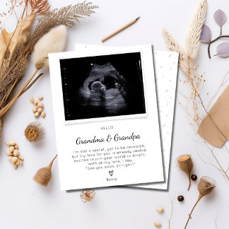 Ein Gedicht vom Baby zur zukünftigen Oma & Opa-Kar