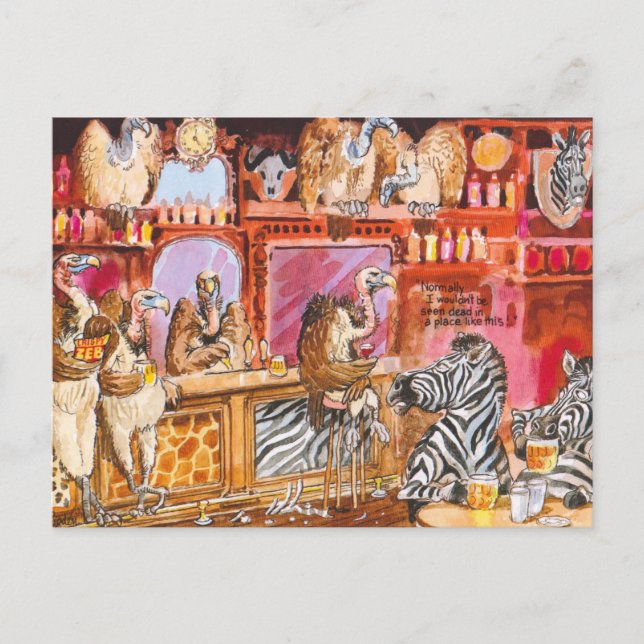 Ein gefährliches Bar Postkarte (Vorderseite)