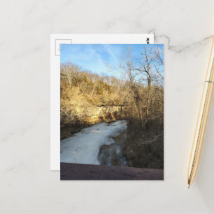Ein gefrorener Bach in Burlington Iowa Postkarte