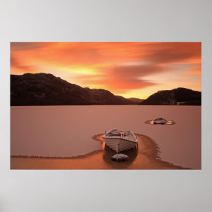 Ein gefrorener Loch   Ruthven, Großbritannien Poster