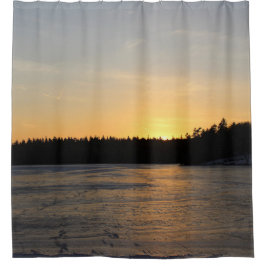 Ein gefrorener Sonnenuntergang Duschvorhang