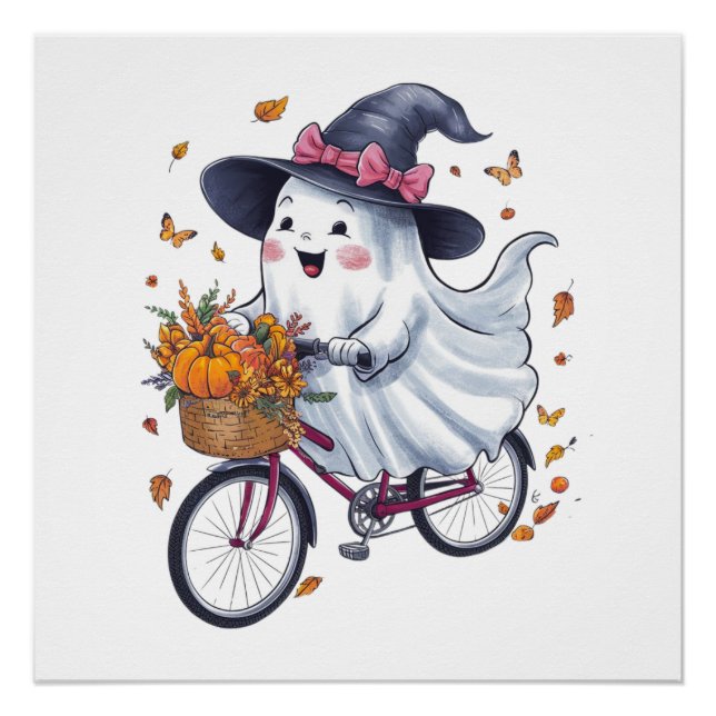 Ein Geist, der ein Fahrrad fährt Poster (Vorderseite)