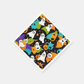Ein geistes Halloween-Muster Serviette