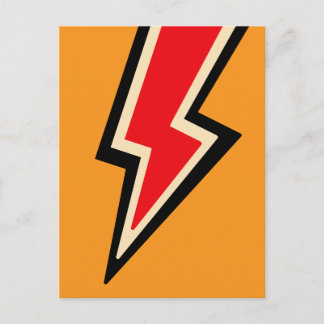 Ein Geistesblitz (orange) Abstrakte Kunst Postkarte