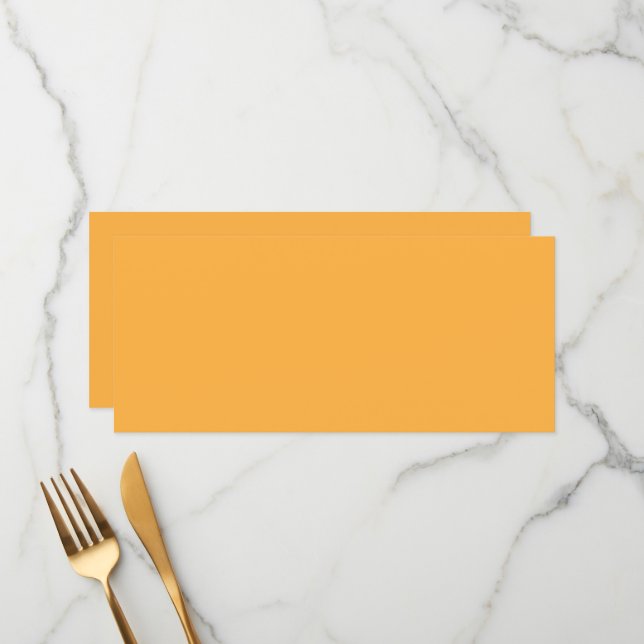 ein gelber Hintergrund mit Menükarte (Vorderseite/Rückseite Beispiel)